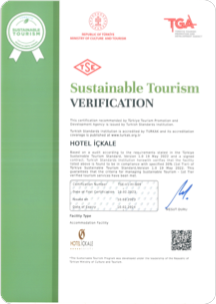 HOTEL İÇKALE - Haberler / Sürdürülebilir Turizm Sertifikası